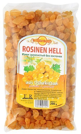 Rosinen hell getrocknet 200g Изюм желтый, сушеный  Grundpreis(14,95€/1kg)